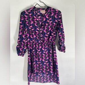 Romeo & Juliet Couture Vibrant Pink and Blue  Bird Dress